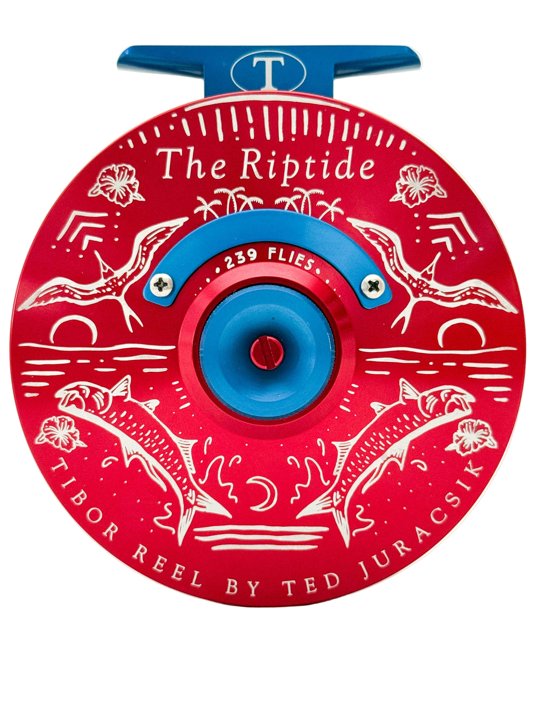 Tibor Riptide - Crimson w/ Aqua Small Parts & 239 Bre Drake Tarpon Art (IN STOCK)