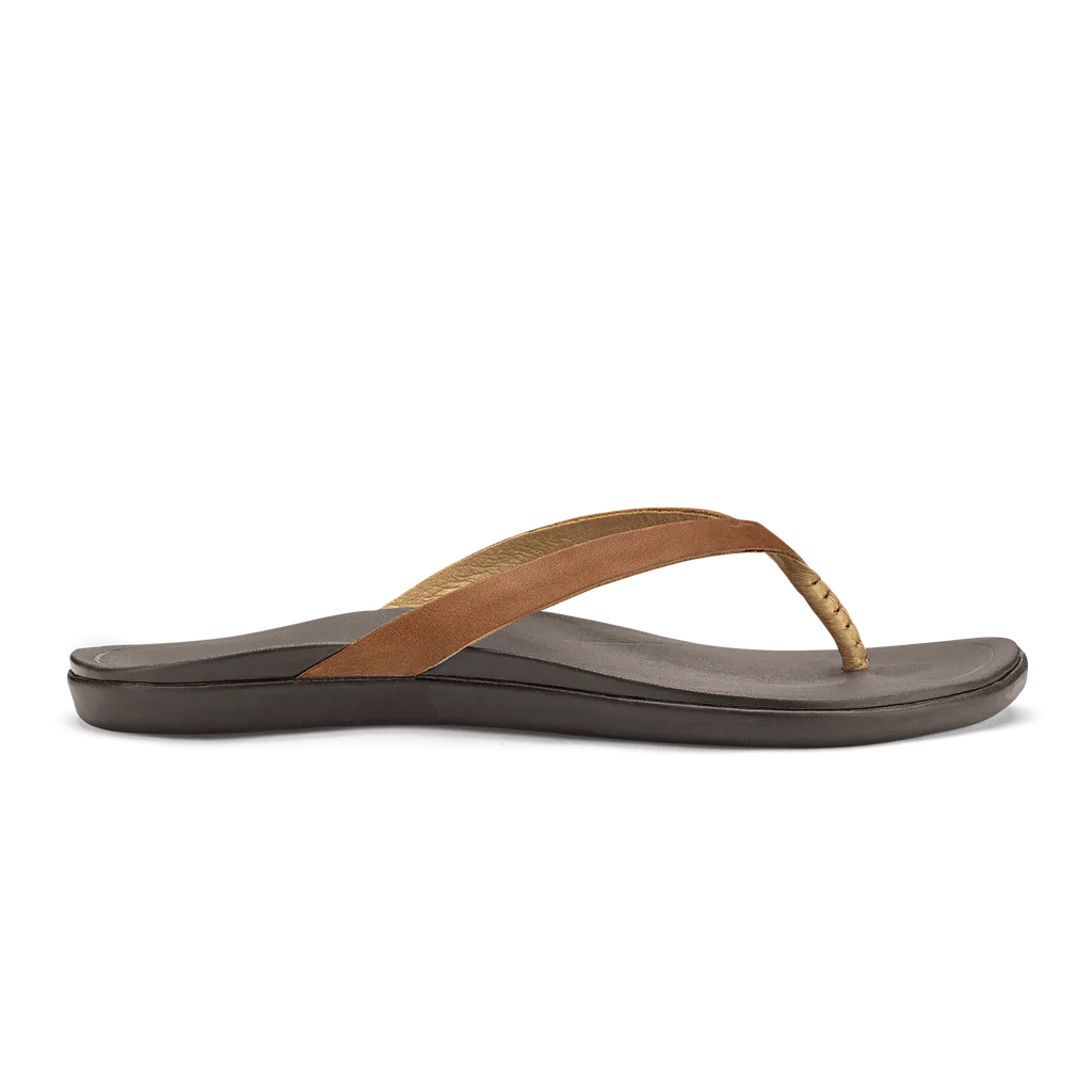 Olukai - Ho’opio Leather Women’s - Sahara / Dark Java