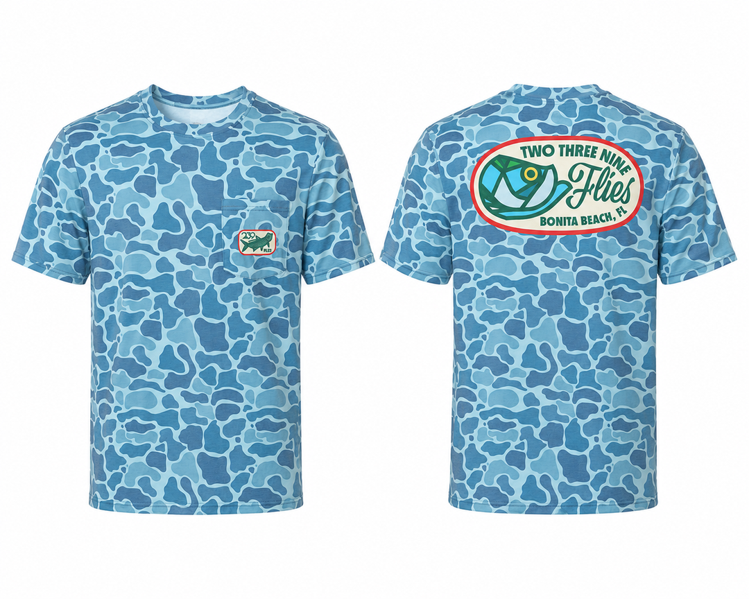 239Flies Elevated Tee - Blue Camo