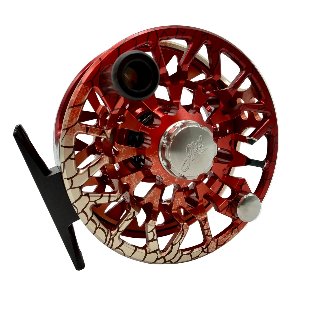 Abel Reels SDS 7/8 Ported- Redfish w/ Redfish Drag Knob & Ebony Handle (IN STOCK)
