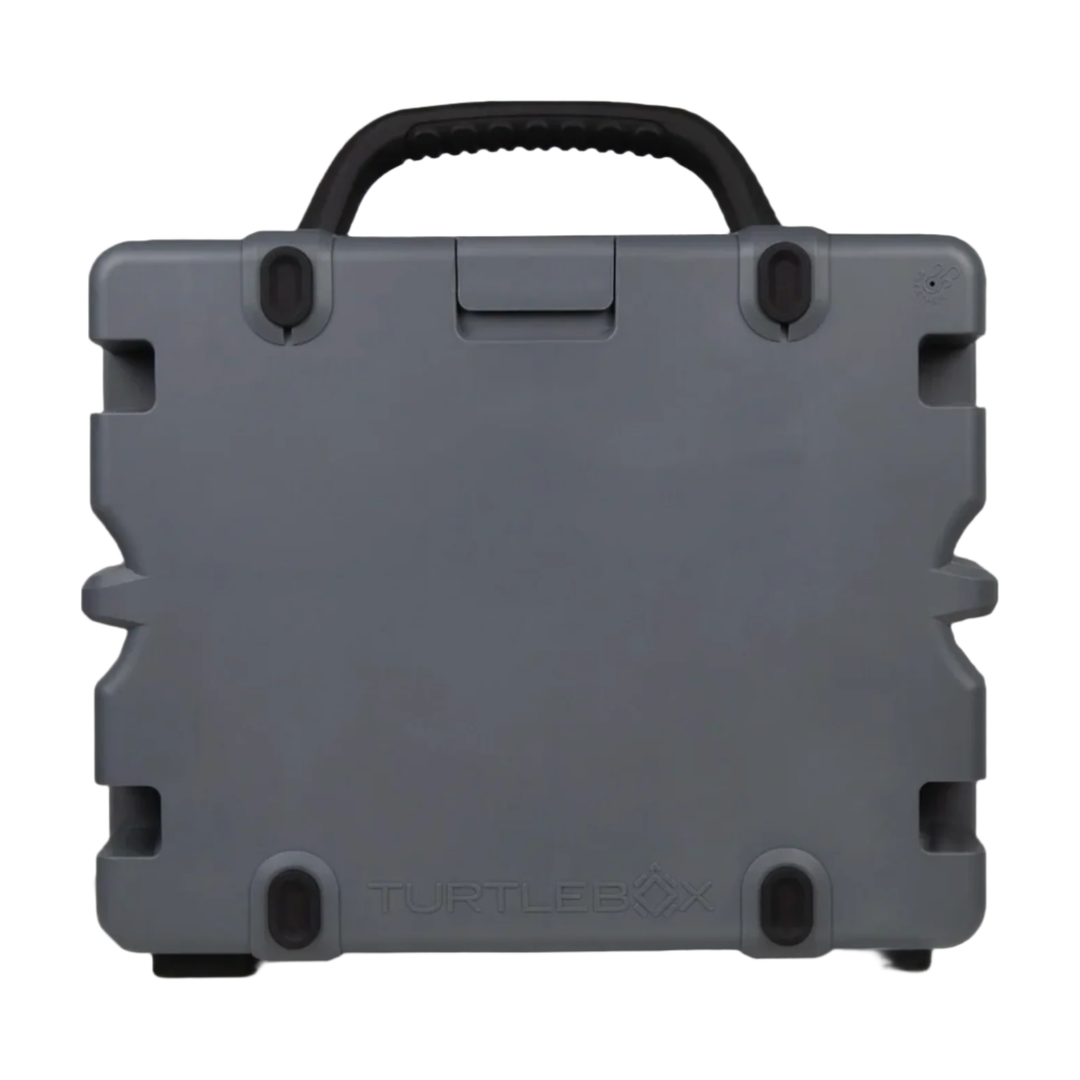 Turtle Box Grande - Gray - Black Handle (IN STOCK) (SHIPPING COST UPWARDS OF $50)