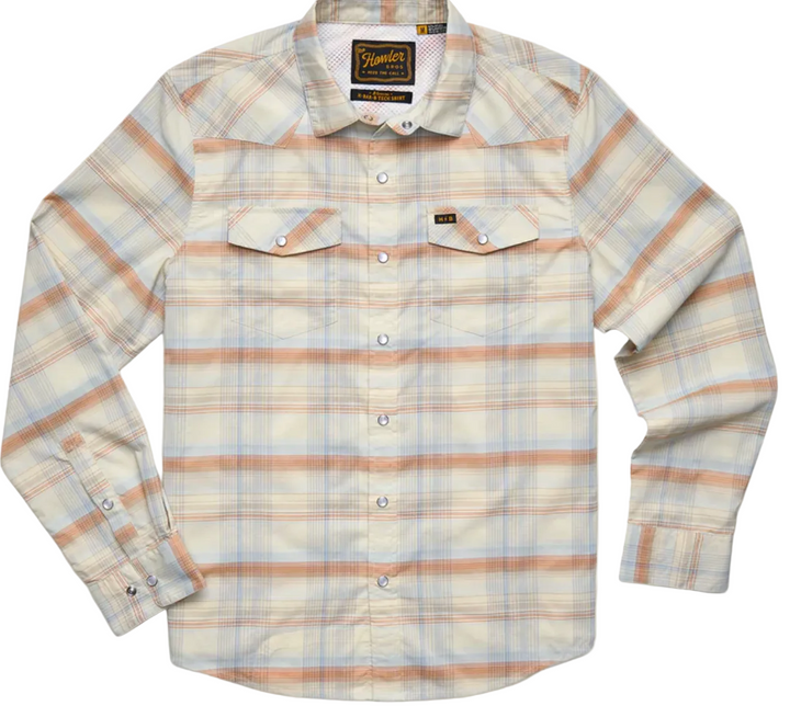 Howler Bros - H Bar B Tech Longsleeve Cameron Plaid : Cream