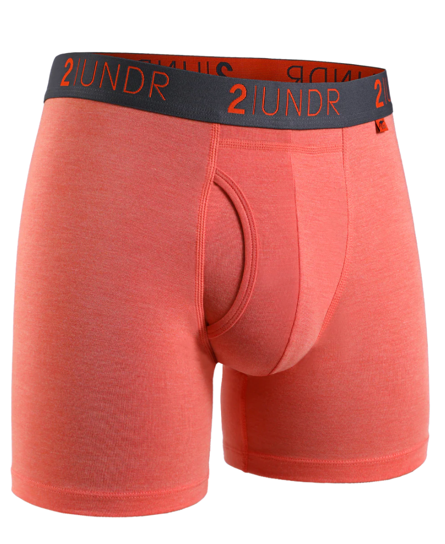 2UNDR - Swing Shift Boxer Brief 6" - Coral