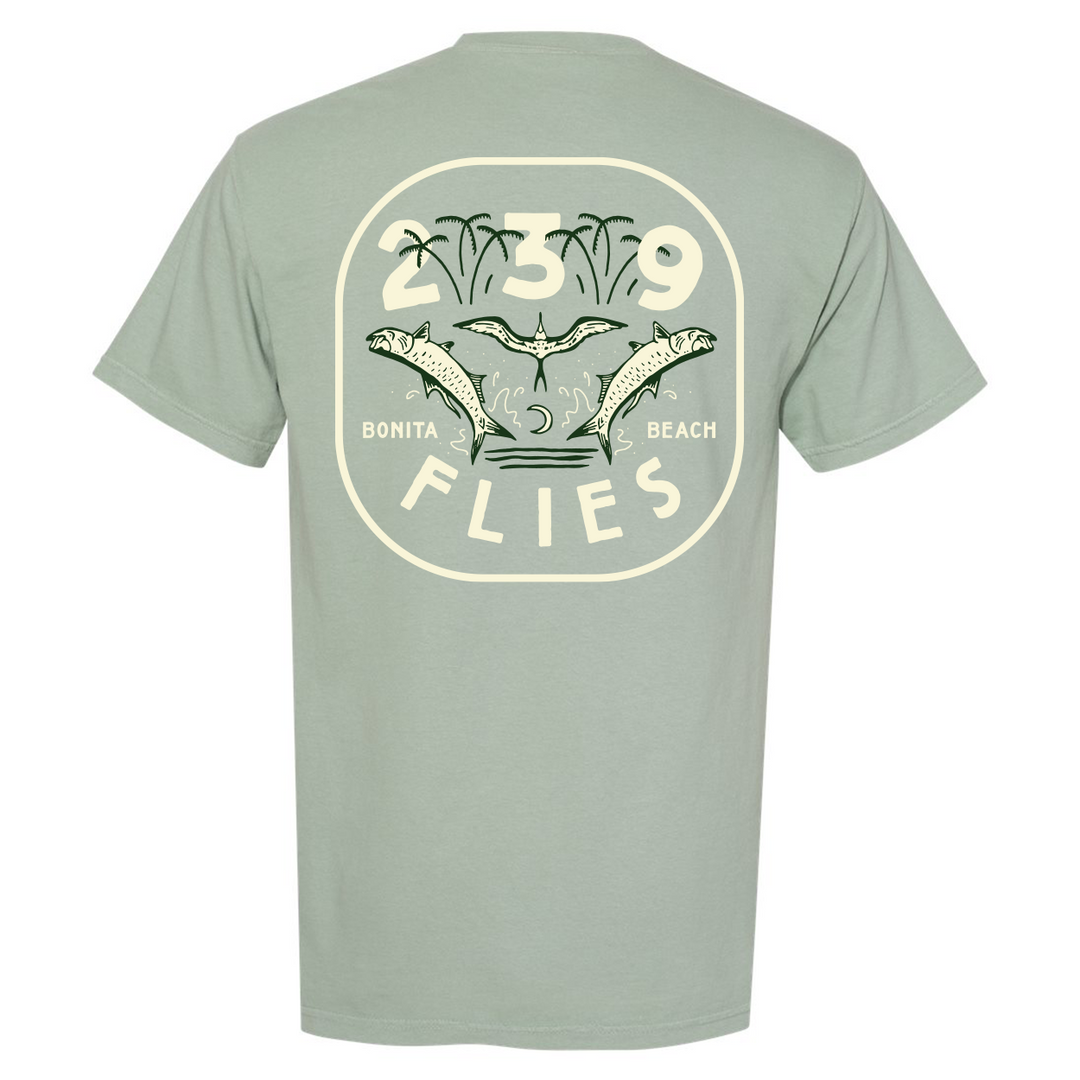 239 Flies X Bre Drake Tee - Stone Grey Tarpon
