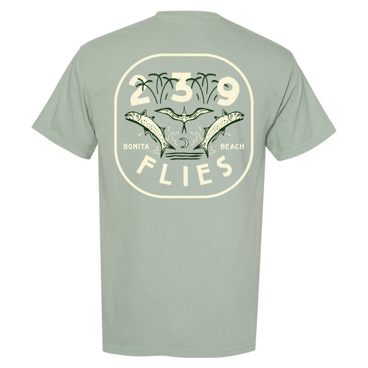 239 Flies X Bre Drake Tee - Stone Grey Tarpon
