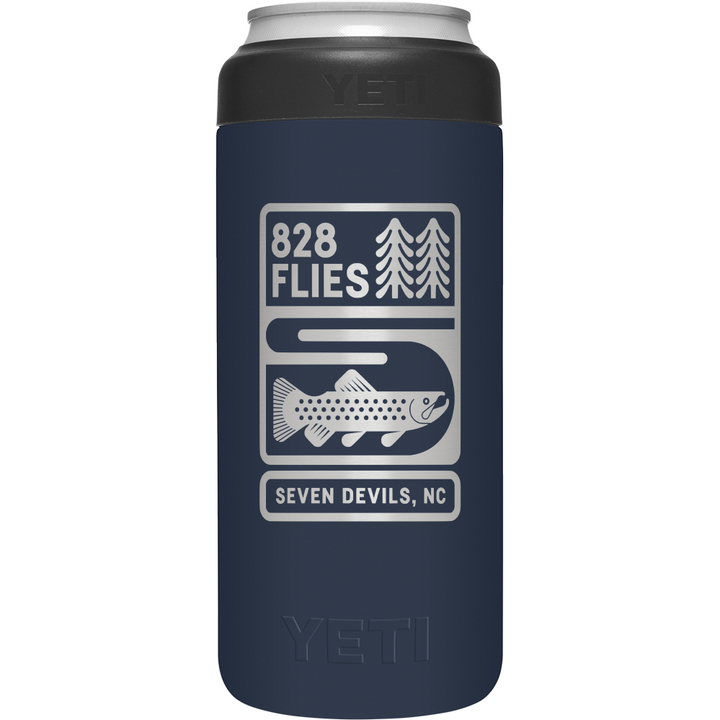 Yeti X 828 Flies 12oz Colster SLIM CAN INSULATOR