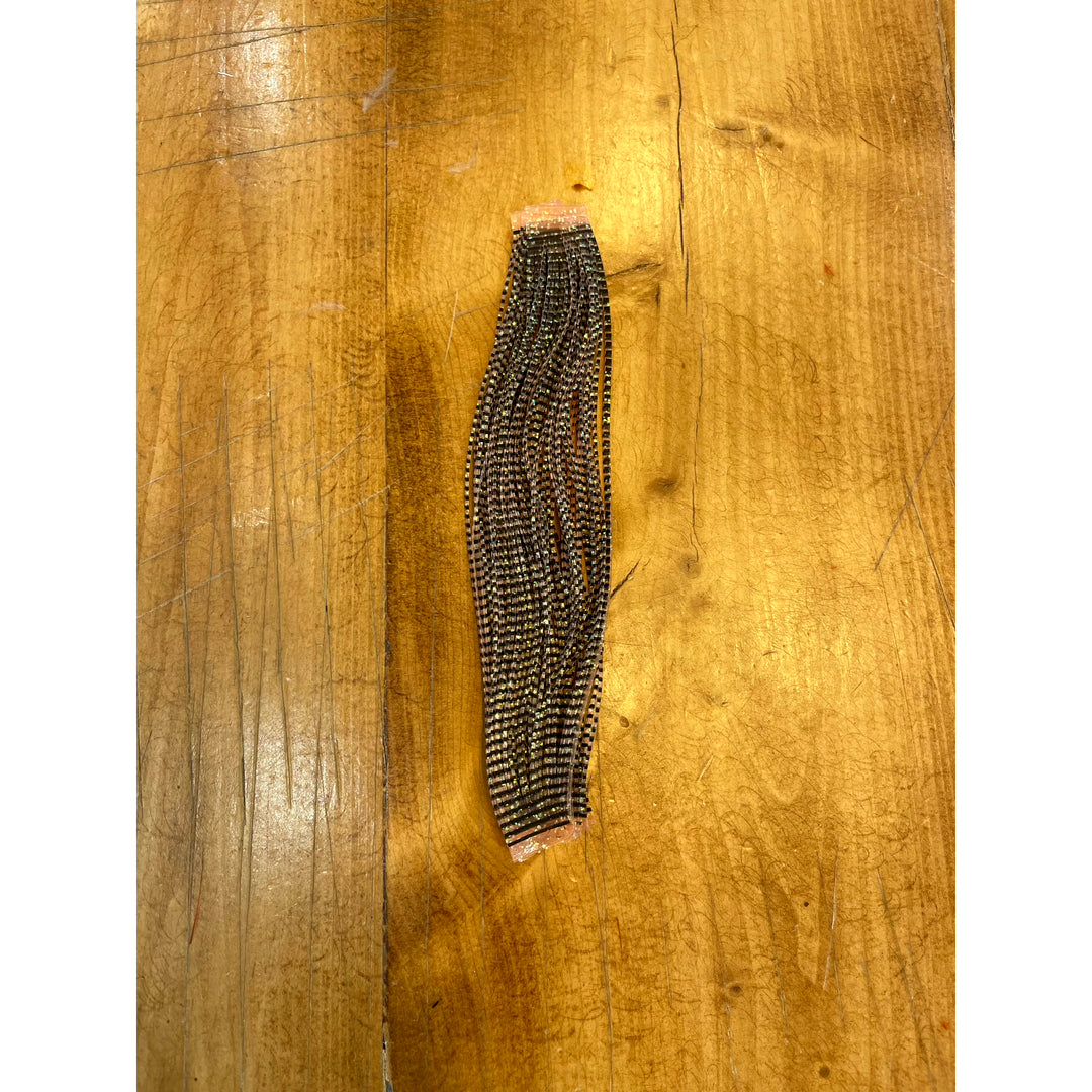 Grizzly Flutter Legs - Black Barred Shrimp Pink